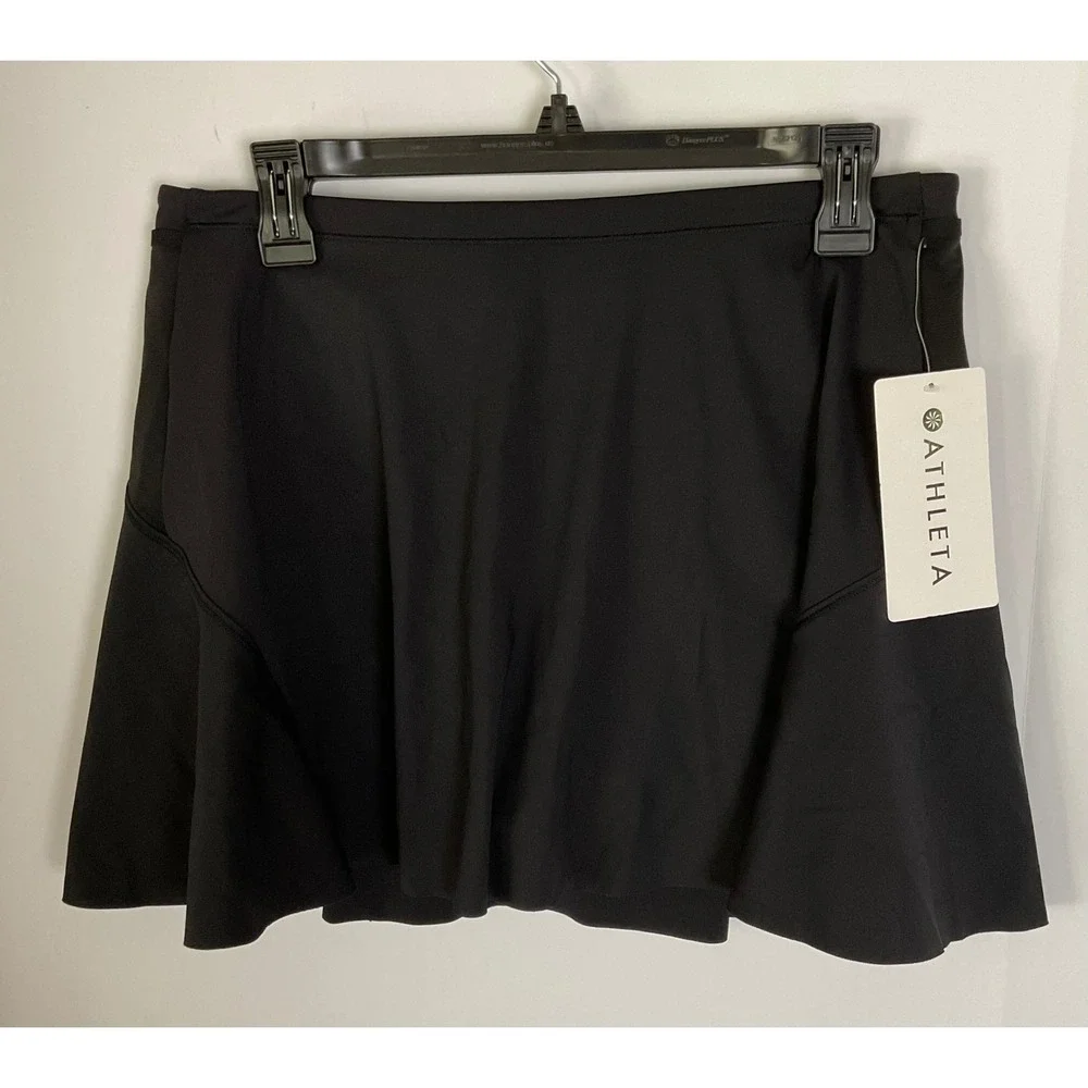 Athleta Match Point Skort Black Women Medium 487498 Athletic Tennis Golf Skirt - Picture 1 of 11